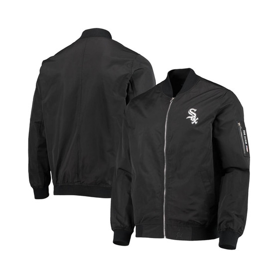 Men's Black Chicago White Sox Full-Zip Bomber Jacket