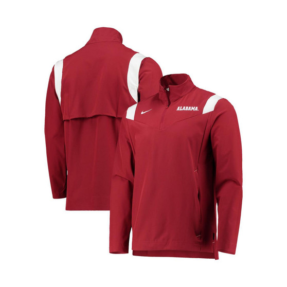 Men's Crimson Alabama Crimson Tide 2021 Team Coach Quarter-Zip Jacket
