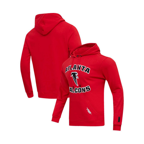 Men's Red Atlanta Falcons Red Helmet Fleece Pullover Hoodie