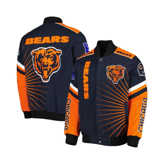 Men's Navy Chicago Bears Extreme Redzone Full-Snap Varsity Jacket