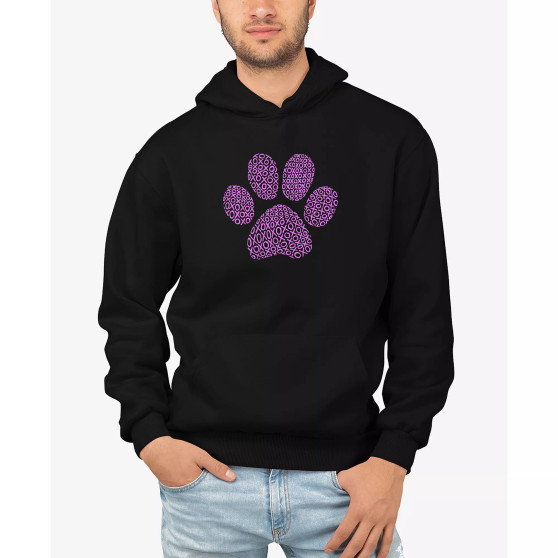 Men's XOXO Dog Paw Word Art Hooded Sweatshirt