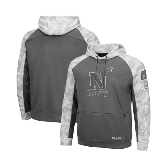 Men's Gray, Arctic Camo Navy Midshipmen OHT Military-Inspired Appreciation Tonal Raglan Pullover Hoodie
