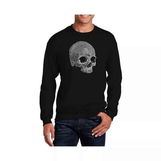 Men's Word Art Dead Inside Skull Crewneck Sweatshirt