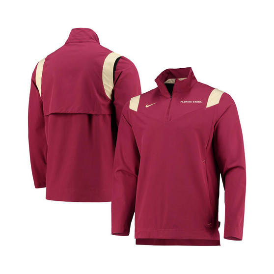 Men's Garnet Florida State Seminoles 2021 Team Coach Quarter-Zip Jacket