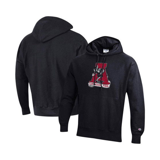 Men's Black Alabama Crimson Tide Vault Logo Reverse Weave Pullover Hoodie