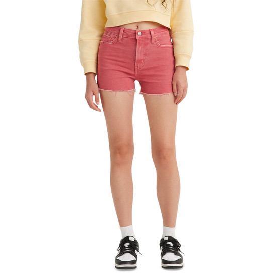 Women's High-Rise Distressed Frayed Hem Denim Shorts
