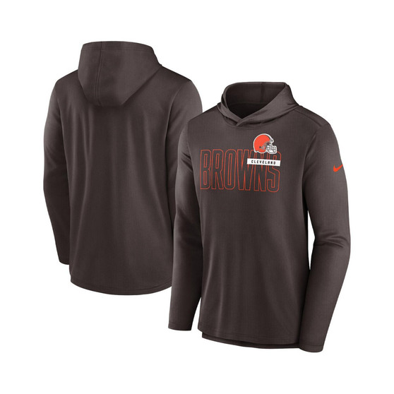 Men's Brown Cleveland Browns Performance Team Pullover Hoodie