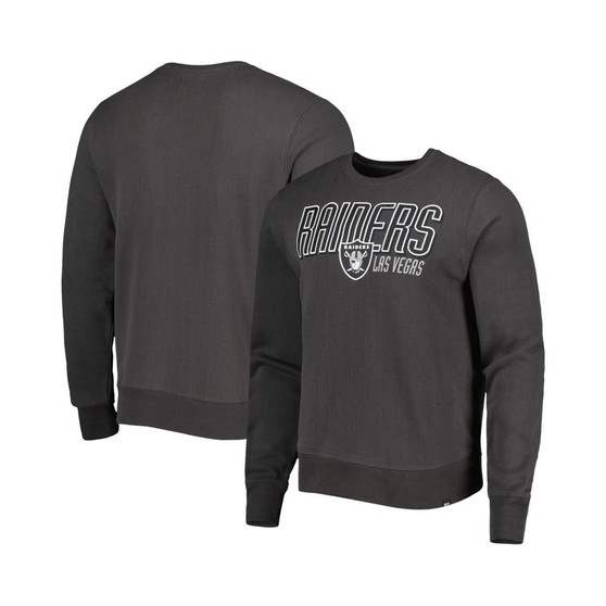 Men's Charcoal Las Vegas Raiders Locked In Headline Pullover Sweatshirt