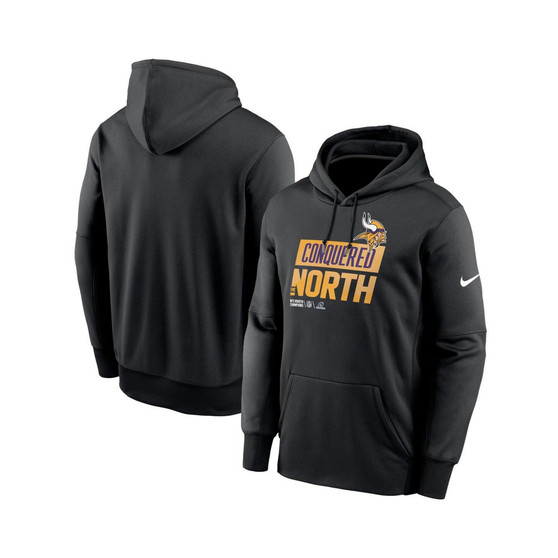 Men's Black Minnesota Vikings 2022 NFC North Division Champions Locker Room Trophy Collection Pullover Hoodie