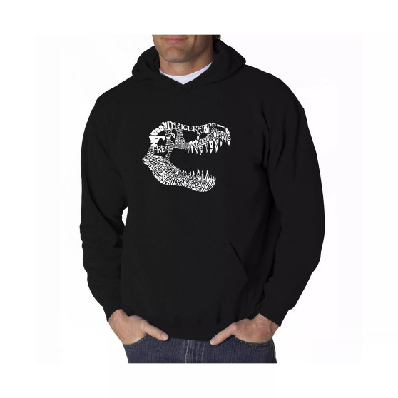 Men's Word Art Hoodie - T-Rex Skull