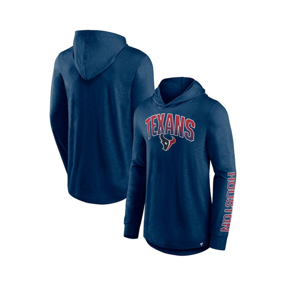 Men's Branded Navy Houston Texans Front Runner Pullover Hoodie