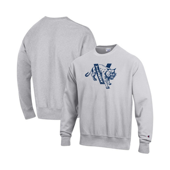Men's Heathered Gray Villanova Wildcats Vault Logo Reverse Weave Pullover Sweatshirt