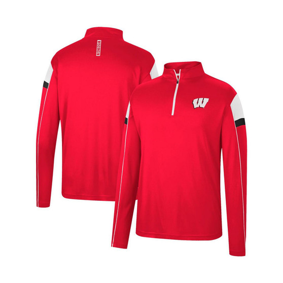Men's Red Wisconsin Badgers Golf Match Quarter-Zip Windshirt