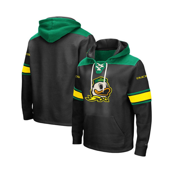 Men's Black Oregon Ducks 2.0 Lace-Up Logo Pullover Hoodie