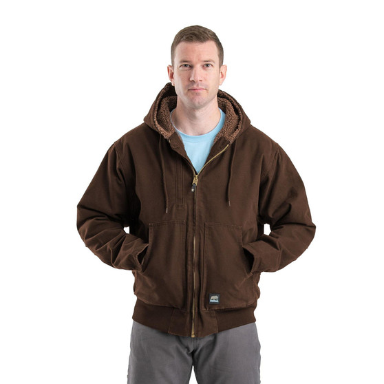 Men's Highland Flex180 Washed Duck Hooded Work Jacket Big & Tall