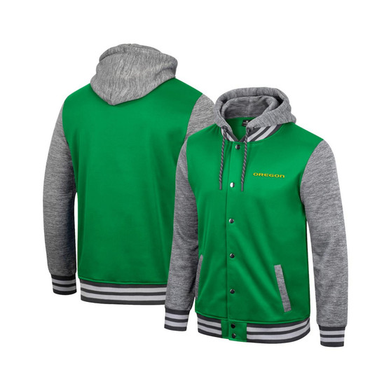 Men's Green Oregon Ducks Robinson Hoodie Full-Snap Jacket