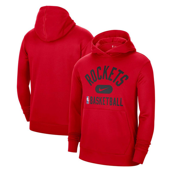 Men's Red Houston Rockets 2021-2022 Spotlight On Court Performance Practice Pullover Hoodie