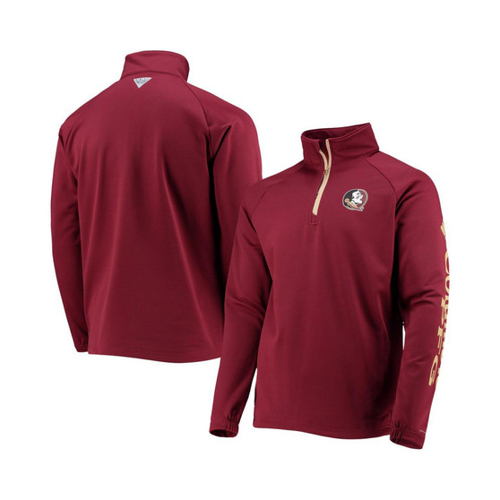 Men's Garnet Florida State Seminoles Terminal Tackle Fleece Raglan Omni-Shade Quarter-Zip Jacket