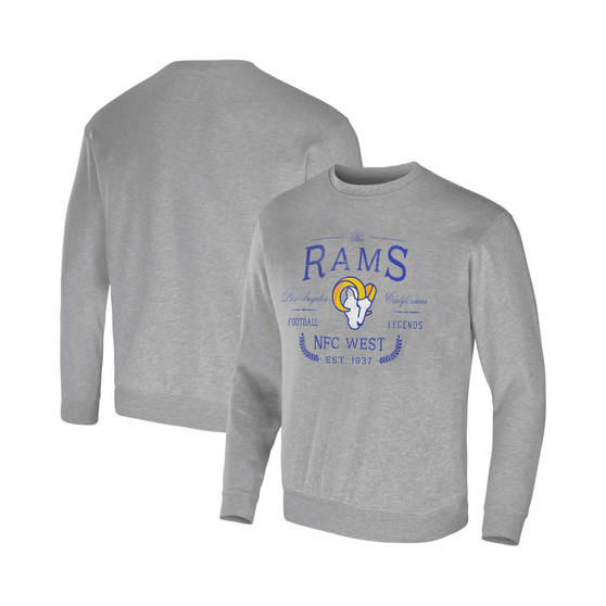 Men's NFL x Darius Rucker Collection by Heather Gray Los Angeles Rams Pullover Sweatshirt