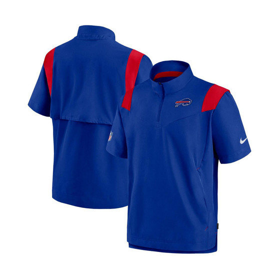 Men's Royal Buffalo Bills Sideline Coaches Short Sleeve Quarter-Zip Jacket