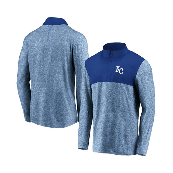 Men's Royal Kansas City Royals Iconic Marble Clutch Half-Zip Jacket