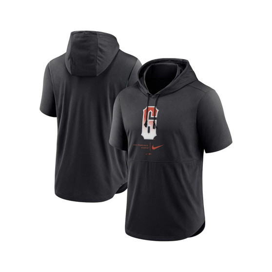 Men's Black San Francisco Giants City Connect Performance Short Sleeve Pullover Hoodie