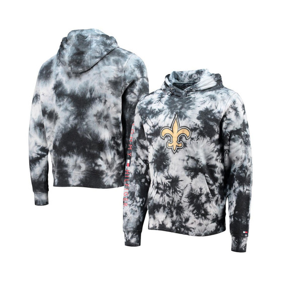 Men's Black New Orleans Saints Stanley Tie-Dye Pullover Hoodie