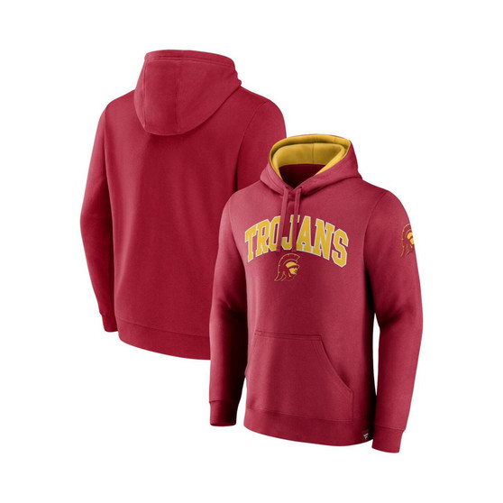 Men's Branded Cardinal USC Trojans Arch and Logo Tackle Twill Pullover Hoodie