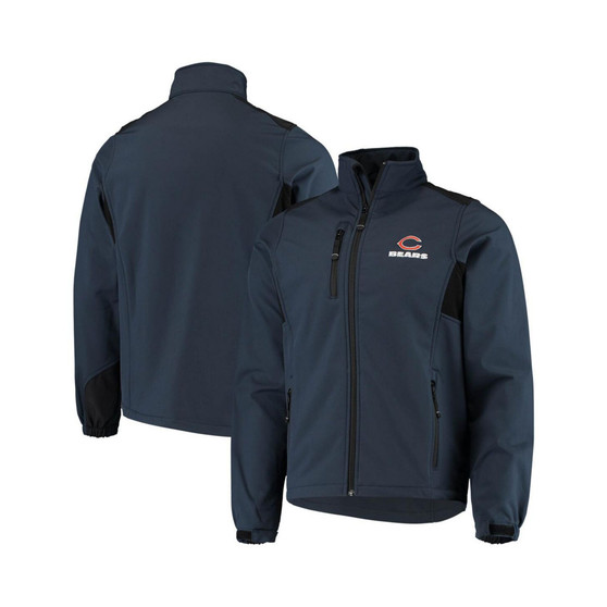 Men's Navy Chicago Bears Circle Softshell Fleece Full-Zip Jacket