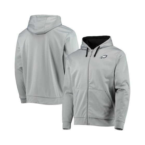 Men's Gray and Black Philadelphia Eagles Apprentice Full-Zip Hoodie