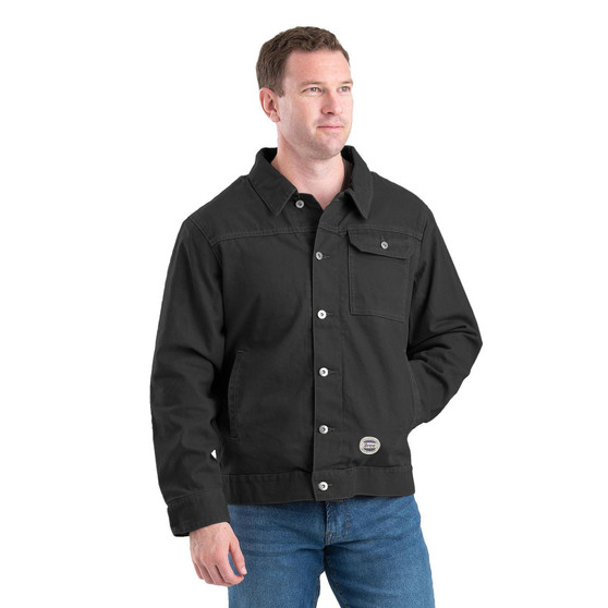 Men's Vintage Washed Flannel-Lined Jacket