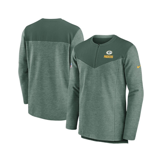 Men's Green Green Bay Packers Sideline Lockup Performance Quarter-zip Jacket