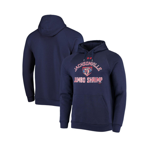 Men's Navy Jacksonville Jumbo Shrimp All Day Raglan Fleece Pullover Hoodie