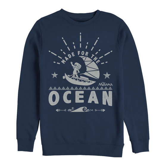 Disney Men's Moana Made for the Ocean, Crewneck Fleece