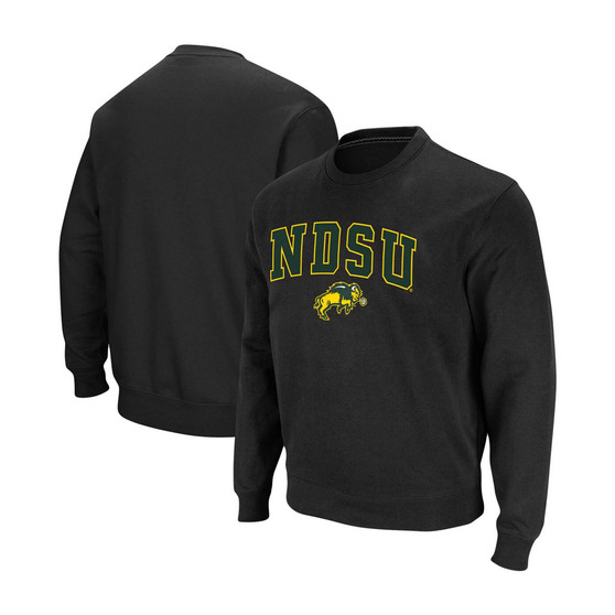 Men's Black NDSU Bison Arch Logo Tackle Twill Pullover Sweatshirt