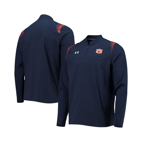 Men's Navy Auburn Tigers 2021 Sideline Motivate Quarter-Zip Jacket