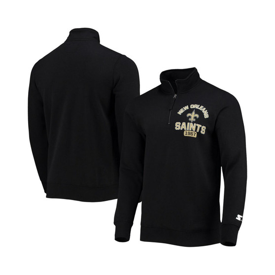 Men's Black New Orleans Saints Heisman Quarter-Zip Jacket