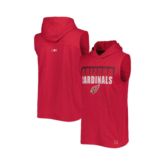 Men's Cardinal Arizona Cardinals Relay Sleeveless Pullover Hoodie