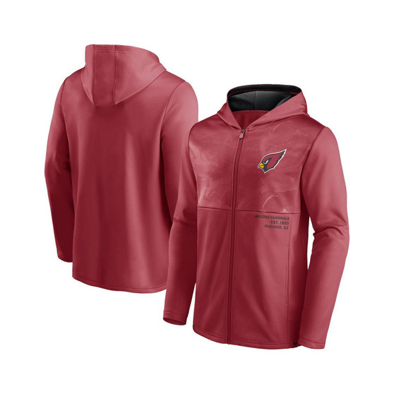 Men's Branded Cardinal Arizona Cardinals Defender Full-Zip Hoodie Jacket