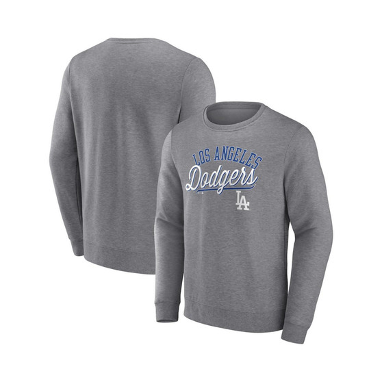 Men's Branded Heather Gray Los Angeles Dodgers Simplicity Pullover Sweatshirt