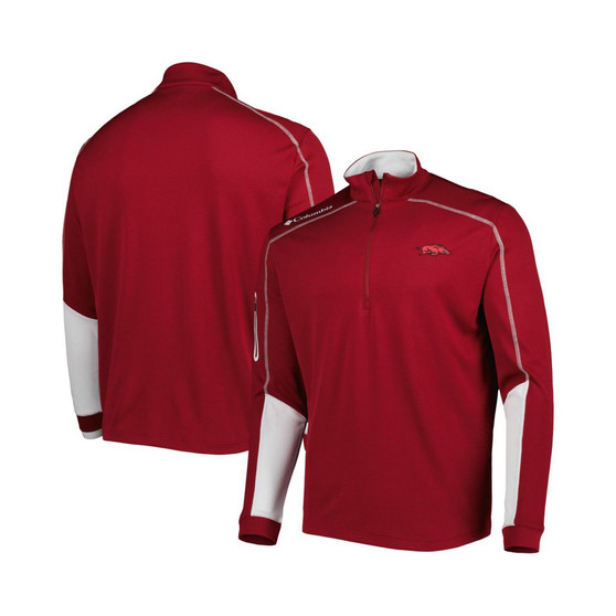 Men's Cardinal Arkansas Razorbacks Shotgun 2.0 Omni-Wick Quarter-Zip Jacket