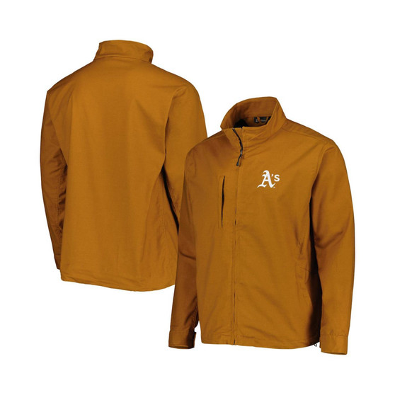 Men's Tan Oakland Athletics Journey Tri-Blend Full-Zip Jacket