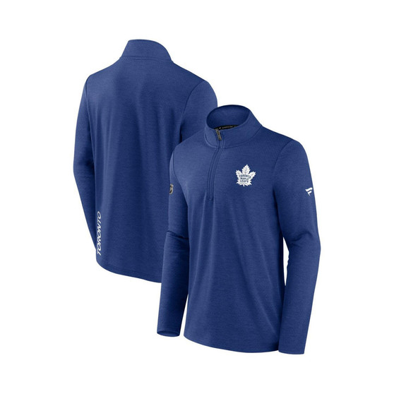Men's Branded Blue Toronto Maple Leafs Authentic Pro Rink Quarter-Zip Jacket