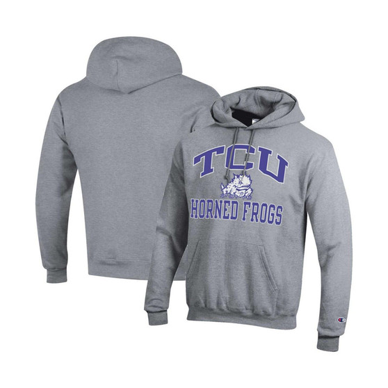 Men's Heather Gray TCU Horned Frogs High Motor Pullover Hoodie