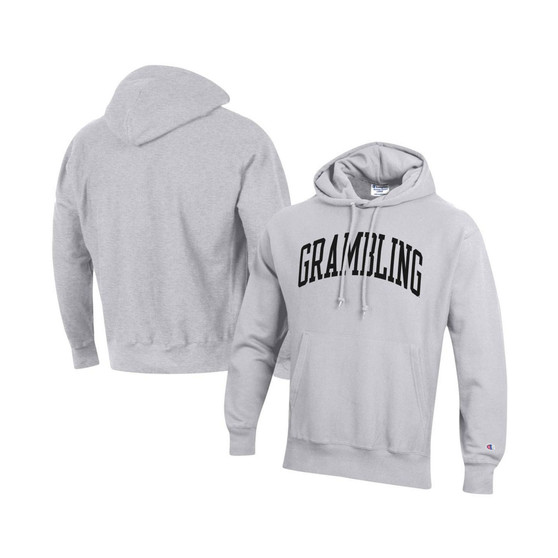 Men's Gray Grambling Tigers Tall Arch Pullover Hoodie