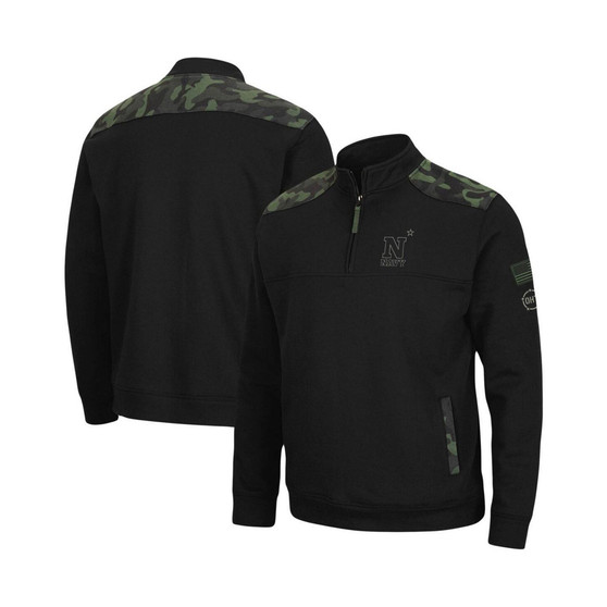 Men's Black Navy Midshipmen OHT Military-Inspired Appreciation Commo Fleece Quarter-Zip Jacket