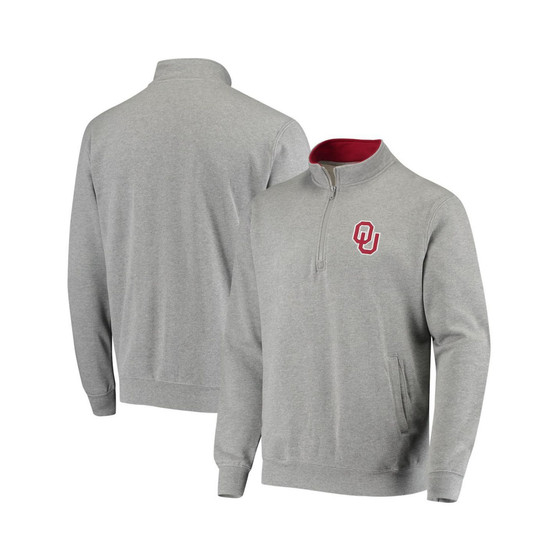 Men's Heathered Gray Oklahoma Sooners Tortugas Logo Quarter-Zip Jacket