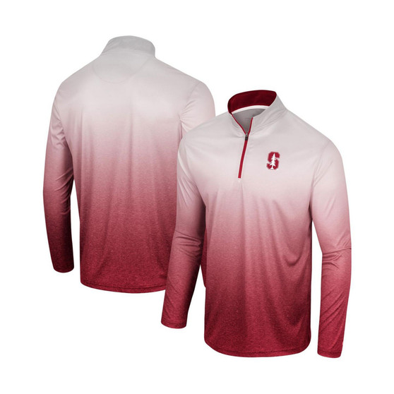 Men's White and Cardinal Stanford Cardinal Laws of Physics Quarter-Zip Windshirt
