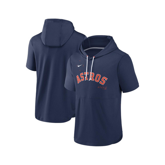 Men's Navy Houston Astros Springer Short Sleeve Team Pullover Hoodie