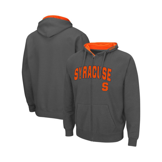Men's Charcoal Syracuse Orange Arch and Logo 3.0 Full-Zip Hoodie